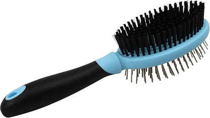 Double Sided Pet Grooming Brush, Royal Blue