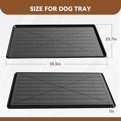 35.4" Dog Crate Tray Replacement fit for Metal Dog Cage Plastic Bottom Pans Cat Rabbit Ferret Critter