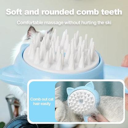 Cat Steamy Brush Dog brushes for Shedding Grooming, Lightweight Skin Friendly Pet Brush Hair Removal Comb Brushes for Long or Medium Haired Cats(Blue)