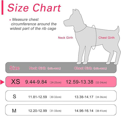 Dog Harness for Small Dogs, Small Dog Harness and Leash Set, Honeycomb Grid, Reflective Lightweight Harness & Anti-Twist Pet Lead,Dog Harness(Multi Color, Size: XS-S-M) (XS, Rose red)