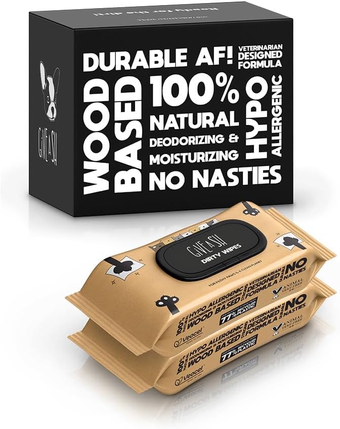 Lick-Safe Pet Wipes for Dogs & Cats - Vet-Approved & Hypoallergenic - Cleans Mud, Odors & Dander - Feline & Dog Wipes for Paws, Face & Butt - Earth-Friendly & Unscented Cat Cleaning - Pack of 200