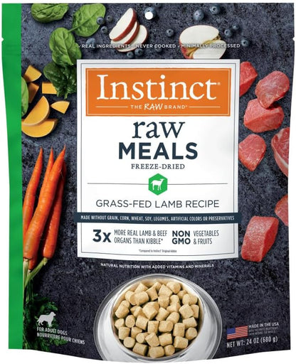 Instinct Freeze Dried Raw Meals Grain Free Dog Food, Dog Food Dry, Freeze Dried Dog Food, Raw Dog Food, Lamb Recipe, 24 oz