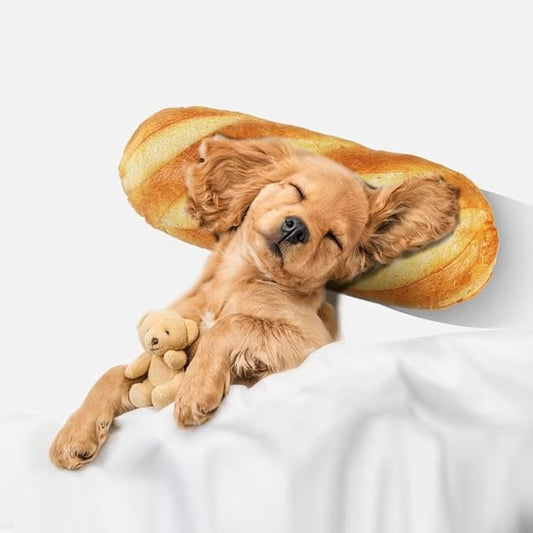 HOMBYS Large Dog Pillow for Large, Medium & Small Dogs, Cute Baguette Designs Dog Claming Pillow for Neck Support, Improve Anxiety Relief-20"x7.5"x4"