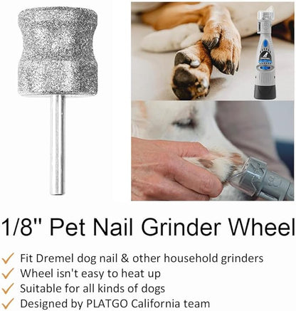 Diamond Dog Nail Grinder for Dremel, Diamond Bit for Big Dog&Pets Nail Care, 1/8'' Nail Dremel Tool for Dogs, for Animals Nail Care & Home Grinder Tools