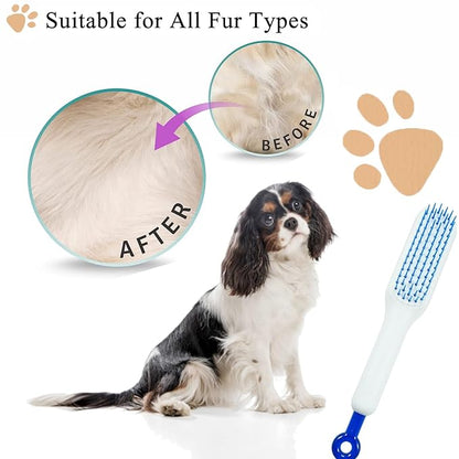 Scalable Grooming Brush for Small Dogs, Soft Puppy self-cleaning Brush, Soft Dog Brush for Shih Tzus, Yorkies, Maltipoos, Maltese (White)