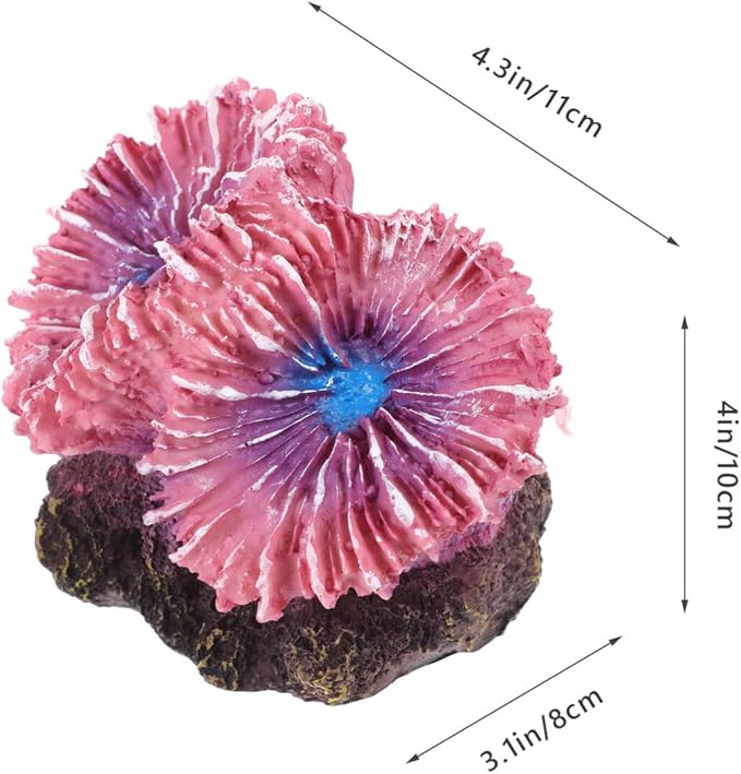 ABOOFAN Aquarium Coral Ornaments, Artificial Coral Reef Aquarium Ornament Reef Decor for Fish Tank Landscape Decoration