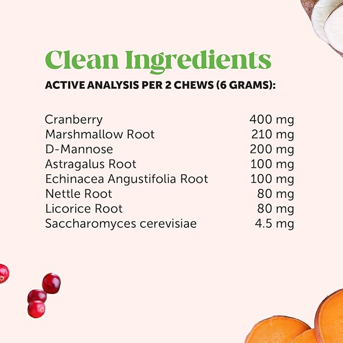 Pet Honesty Bladder Health Cranberry Supplement for Dogs – Kidney Support for Dogs, Cranberry & D-Mannose to Help Support Dog Urinary Tract Health, Dog Urine & Dog Bladder Support (Chicken)