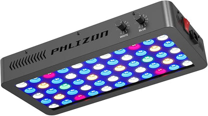Phlizon 165W Dimmable Full Spectrum Aquarium LED Light Daisy Chain Funciton Fish Tank Light LED Reef Decoration for Saltwater Freshwater Fish Coral Reef (16"x8"x2.4")