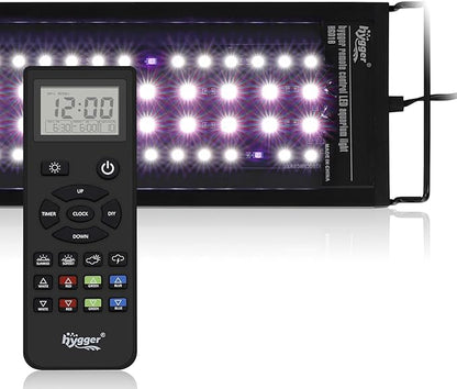 hygger Advanced Remote Control Aquarium Light Customizable Full Spectrum Fish Tank LED with DIY, Default & Weather Mode Freshwater Planted Tank