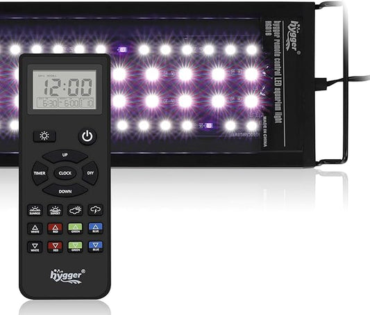 hygger Advanced Remote Control Aquarium Light Customizable Full Spectrum Fish Tank LED with DIY, Default & Weather Mode Freshwater Planted Tank
