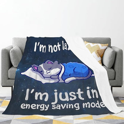 Cat Print Blanket Soft Flannel Cozy Cute Fleece Blankets and Throws for Adults Kids Boys Teens Gifts Warm Plush Lightweight Throw All-Season for Couch Sofa Bed 40''x50''