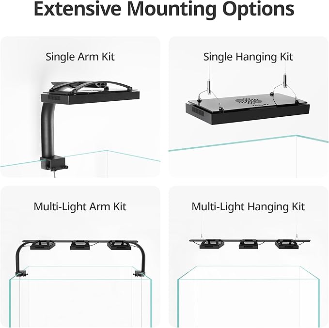 NICREW HyperReef 200 Gen 2 Reef LED Light, 200W Reef Aquarium Lighting for SPS LPS Corals and Saltwater Fish Tanks, Enhanced Violet and Blue Spectrum, Wide Angle Lens, 5 Channels Fully Programmable