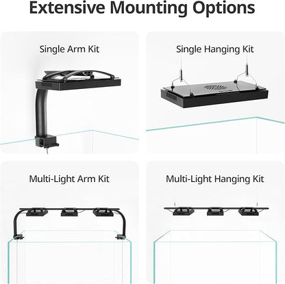 NICREW HyperReef 100 Gen 2 Reef LED Light, 100W Reef Aquarium Lighting for SPS LPS Corals and Saltwater Fish Tanks, Enhanced Violet and Blue Spectrum, Wide Angle Lens, 5 Channels Fully Programmable