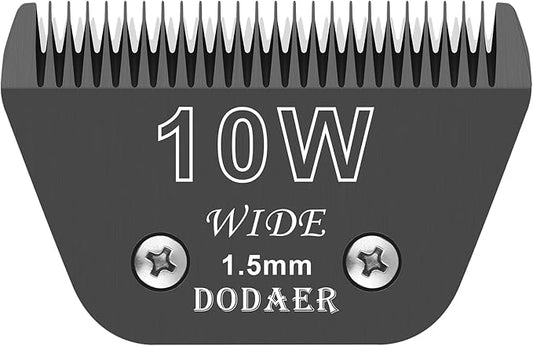 10 Wide Blades for Dog Grooming,Compatible with Andis,Oster A5,Wahl km10 Clippers,Cutting Length 1/16",Black