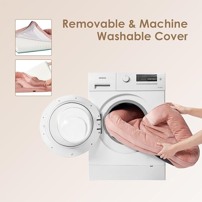 EHEYCIGA Orthopedic Dog Beds for Extra Large Dogs, Waterproof Memory Foam XXL Dog Bed with Sides, Non-Slip Bottom and Egg-Crate Foam Big Dog Couch Bed with Washable Removable Cover, Dusty Pink