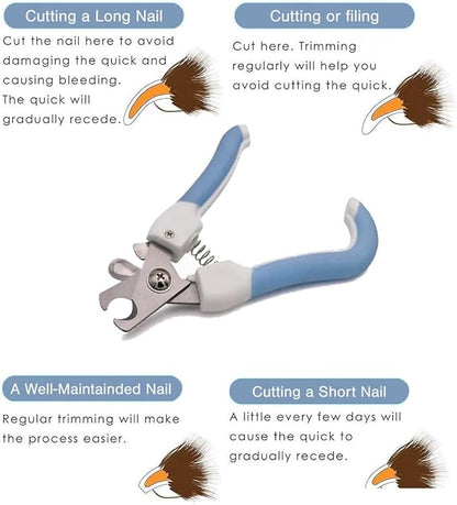 Dog Nail Clippers and Trimmers - with Safety Guard to Avoid Over Cutting, Free Nail File, Razor Sharp Blade - Professional Grooming Tool for Pets