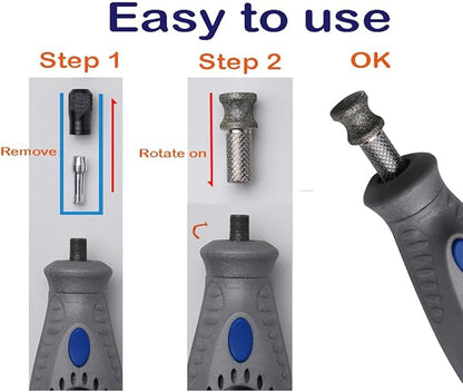 Diamond Dog Nail Grinder Bits for Rotary Tool-1/8'' Dog Nail Grinder Attachment-Pet Nail Grinder Bit Work for Animals Nail Care (XX Large K)