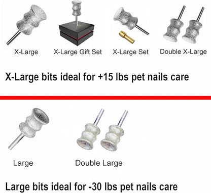 Dog Nail Trimmer Tools for Dremel - Paws Grooming & Smoothing for Medium Large Dogs - 1/8" Dog Nail Grinder Attachment (2XL)