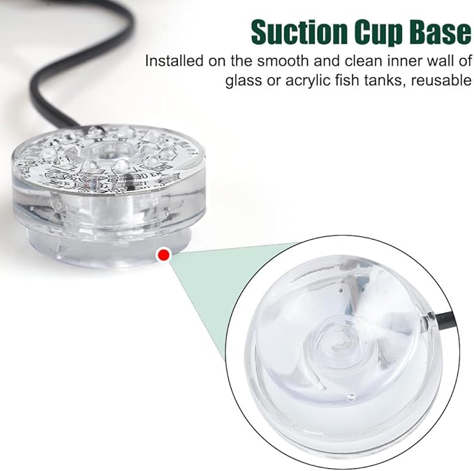 MiOYOOW Submersible Lights, USB Waterproof Aquarium Light with Fixed Suction Cups for Aquarium Decoration