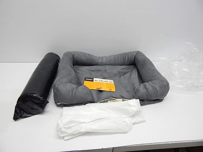 Friends Forever Small Dog Bed, Orthopedic Dog Sofa Memory Foam Mattress, Calming Dog Couch Bed, Wall Rim Pillow, Water Resistant Liner, Washable Cover, Non-Slip Bottom, Chester, Small Grey