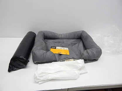 Friends Forever Small Dog Bed, Orthopedic Dog Sofa Memory Foam Mattress, Calming Dog Couch Bed, Wall Rim Pillow, Water Resistant Liner, Washable Cover, Non-Slip Bottom, Chester, Small Grey