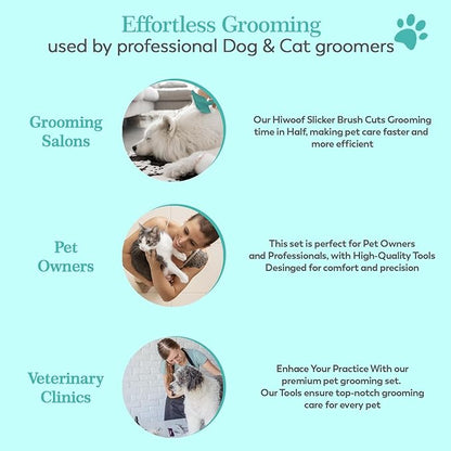 Dog Slicker Brush For Grooming Pet Hair, Best Brushes For Golden & Poodle, Skin Friendly Deshedding Grooming Tool For Dogs, Long Short Haired Brushes For Dogs & Cats, Pet Double Sided Pin Brush