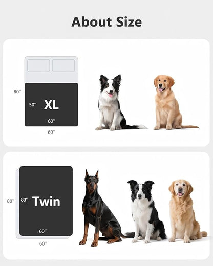 PJYuCien Large Dog Blankets, Soft Plush Throw Blanket for Large Dogs, Reversible Fleece/Sherpa Pet Throw, Washable Furniture Cover for Sofa/Bed, 80" x 60", Brown