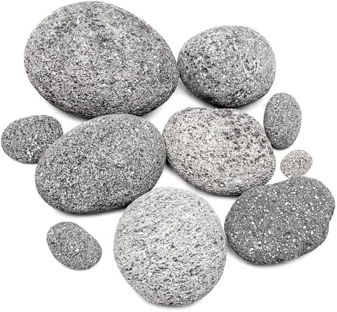 SubstrateSource Natural Stone for Aquarium, Terrarium, Paludarium, Reptile Enclosures - Set of Decorative Rocks for Landcapes, Aquascaping, Fish Tank Decor (Black Star Stone, 10 Pounds)