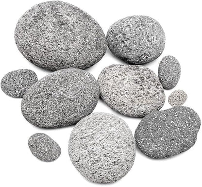 SubstrateSource Natural Stone for Aquarium, Terrarium, Paludarium, Reptile Enclosures - Set of Decorative Rocks for Landcapes, Aquascaping, Fish Tank Decor (Black Star Stone, 10 Pounds)