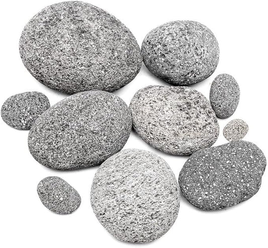 SubstrateSource Natural Stone for Aquarium, Terrarium, Paludarium, Reptile Enclosures - Set of Decorative Rocks for Landcapes, Aquascaping, Fish Tank Decor (Black Star Stone, 10 Pounds)