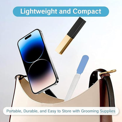 NIIIYTYB 3Pcs Dog Nail File Professional Metal Emery Boards for Dogs Cats Nail Grooming Tool for Smoothing Rough Edges Pet Filer for Large Small Breeds Puppies Toenails Safe Effective (Yellow)