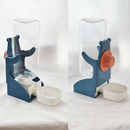 No Mess Bird Feeder Water Dispenser Set, SHGNUY Automatic Transparent Parrot Feeder Acrylic Parrot Food Container Drinker Cage Accessories for Small Birds Canary Parakeet Finch (Dark Green, 1)