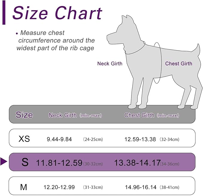 Dog Harness for Small Dogs, Small Dog Harness and Leash Set, Honeycomb Grid, Reflective Lightweight Harness & Anti-Twist Pet Lead,Dog Harness(Multi Color, Size: XS-S-M) (S, Purple)