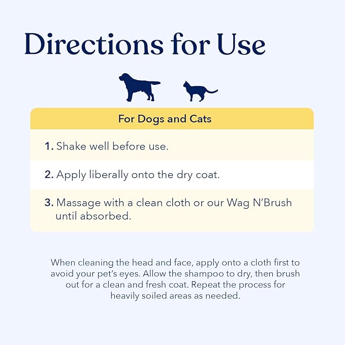 Honest Paws Dog Dry Shampoo - Waterless No Rinse Foaming Formula Reducing Itch Cleanse Hydrate Nourish Dry Skin and Smelly Coat Help Decrease Odor Shedding and Allergies - Oatmeal & Lavender - 8 fl oz