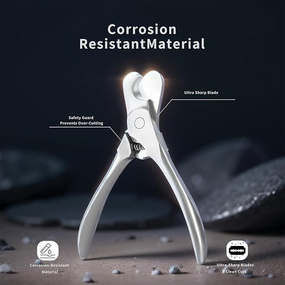 Dog Nail Trimmers & Cat Nail Clipper, Heavy Duty Stainless Steel Claw Clippers for Large Dogs & Indoor Cats, Dog Toenail Clippers with Nail File - Professional Grooming Tool for Dogs, Cats, Small Pets