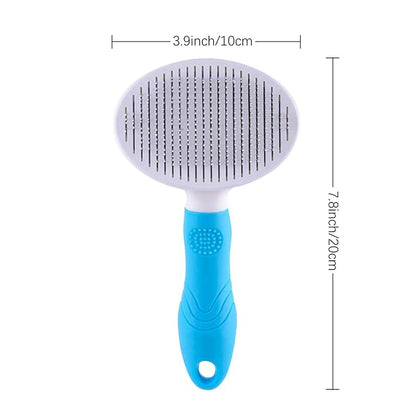 Cat Self Cleaning Slicker Brush, Pets Skin Friendly Cat Brush for Dogs Cats Grooming Brush Tool Easy to Remove Loose Undercoat, Mats Tangled Hair Slicker Massage Cats Dogs Brush - Upgraded