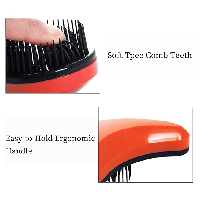 Small Dog Brush - Puppy Hair Brush- Grooming Tool for Teddy, Yorkies, Maltese, Shih Tzu, Chihuahua (Orange)