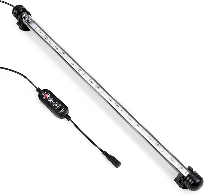 NICREW LED Aquarium Light, 23 Inches Submersible Fish Tank Light, Waterproof Underwater Light with Multicolor Option