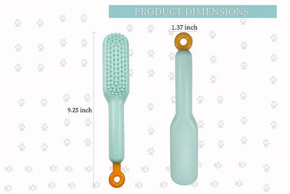 Stretchable Puppy Brush ï¼ Soft Dog Brush - Gentle Grooming Brush for Small Dogs, Perfect for Yorkie, Shih Tzu, Maltipoo ï¼_og Hair Remover Brush (Green)