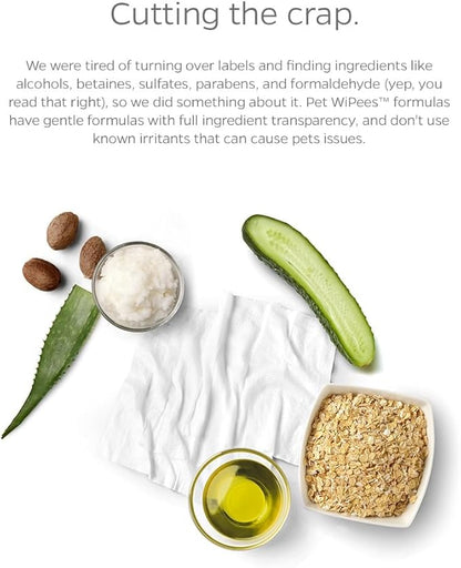 Pet Parents® Pet WiPees Dog All Purpose + Allergy Dog Wipes, Pet Wipes for Dogs, Puppy Wipes & Paw Wipes, Large Dog Wipes (100 Count (Pack of 2), Natural)