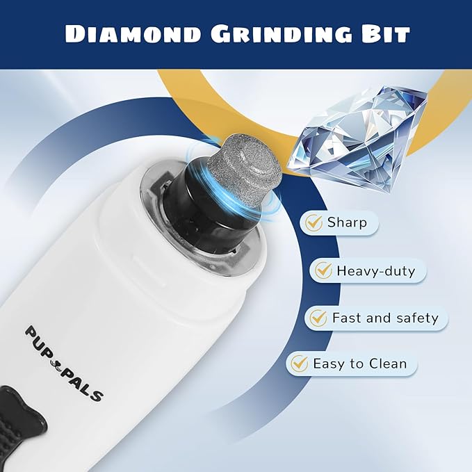 Dog Nail Grinder Replacement Heads for Pets - Efficient and Safe Diamond Nail Drill Bits - Replaceable Rotary Head Compatible with Most Brands Dog Nail Trimmers Grinding Wheel Tips (1 Pack)