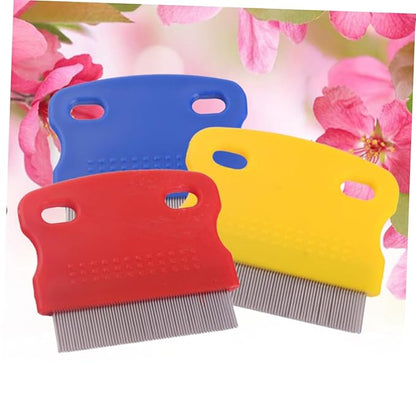 2Pcs Stainless Steel Pet Comb for Grooming and Cleaning and for Cats and Dogs Random Colors for Removing Mats and Tangles