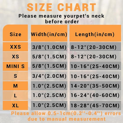 2 Pack Reflective Dog Collar with Safety Locking Buckle, Adjustable Soft Breathable Comfortable Nylon Pet Collar for Small, Medium and Large Dogs, Orange, L