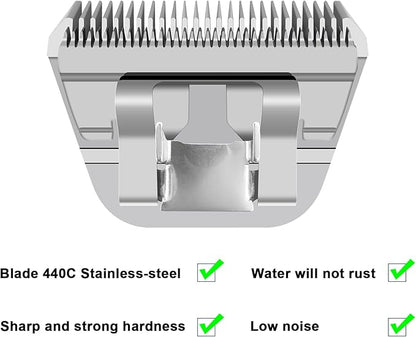 4FW Detachable Dog Grooming Wide Blades,Compatible with Andis,Oster A5,Wahl KM10 Series Clippers,Cut Length 3/8(9.5mm)