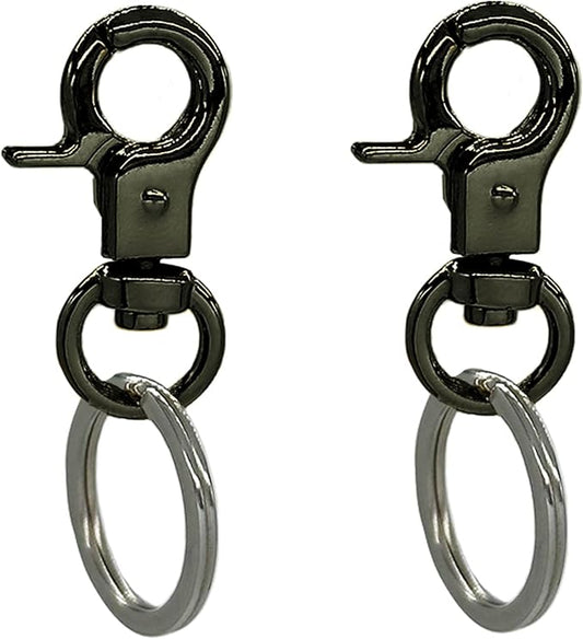 Dog Tag Clips 2 Pack Easy Change for Pet ID Tag Quick Clips Small Medium Large Dogs and Cats Collars|Black|