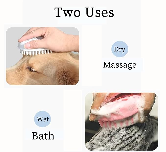 Stretchable Puppy Brush ï¼ Soft Dog Brush - Gentle Grooming Brush for Small Dogs, Perfect for Yorkie, Shih Tzu, Maltipoo ï¼_og Hair Remover Brush (White)