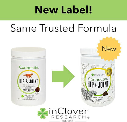 In Clover Hip and Joint Supplement for Large Dogs 70 Pounds and Up with Glucosamine Chondroitin, and Hyaluronic Acid  Formulated for Large Breeds  Clinically Proven Hip and Joint Support