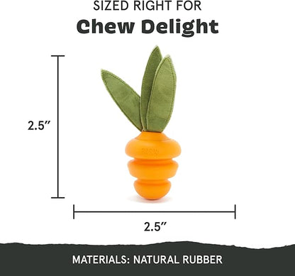 Barkbox Super Chewer Tough Dog Chew Toys for Aggressive Chewers, Treat Dispensing (Carrot - Small)