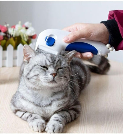 Gelek Electric Pet Combs, Dog/Cat Comb, Cat Hair Brush, Suitable for Long and Short Hair, White