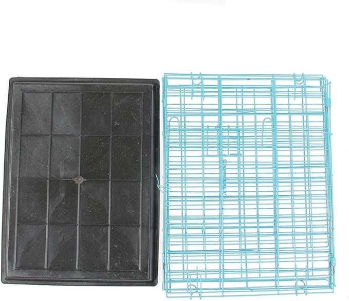 Large Dog Crate Pet Folding Cage Collapsible Dog Cage Indoor Outdoor Dog Crate Small Metal Wire Dog Crate with Leak- Pan Portable Pet Cage for Puppy Cat Rabbit Dog Kennel